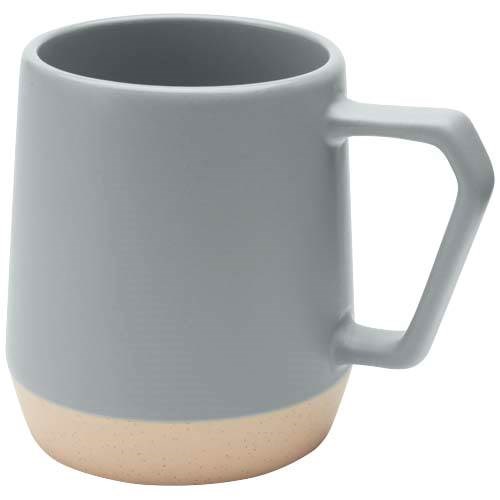 Obrázky: Keram. hrnček 300 ml matný povrch šedá/neglazov., Obrázok 3