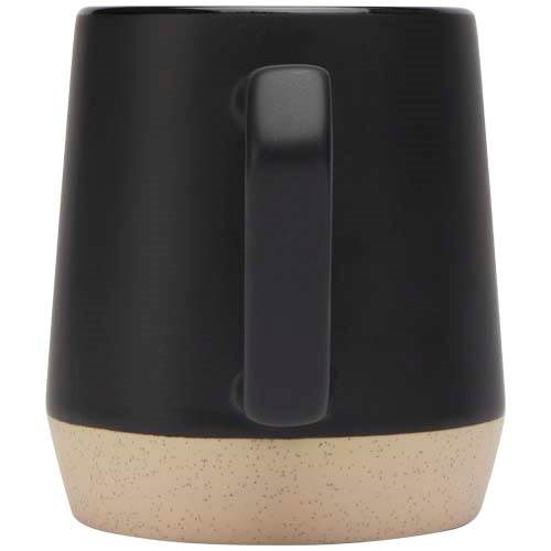 Obrázky: Keram. hrnček 300 ml matný povrch čierna/neglazov., Obrázok 2