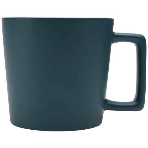 Obrázky: Keramický hrnček 370 ml, matný povrch,zeleno/biely, Obrázok 8