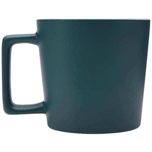 Obrázky: Keramický hrnček 370 ml, matný povrch,zeleno/biely, Obrázok 9