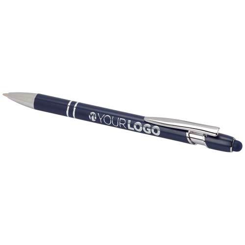 Obrázky: Hliník. guličkové pero modro/strieborné, stylus,MN, Obrázok 5