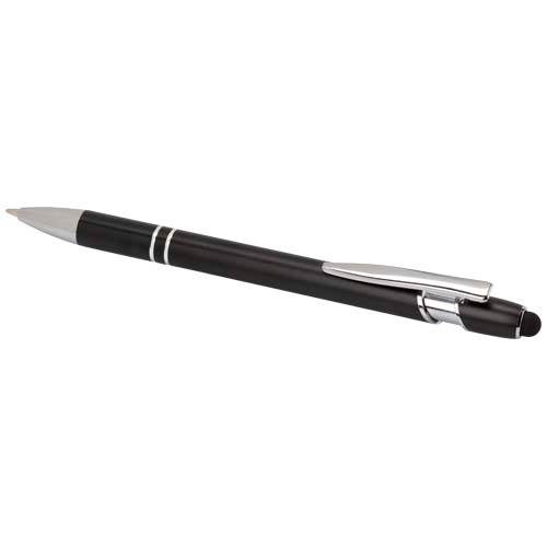 Obrázky: Hliník. guličkové pero černo/strieborné, stylus,MN, Obrázok 3