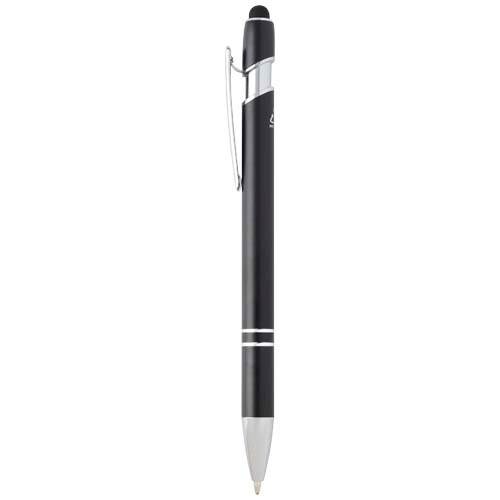 Obrázky: Hliník. guličkové pero černo/strieborné, stylus,MN, Obrázok 9