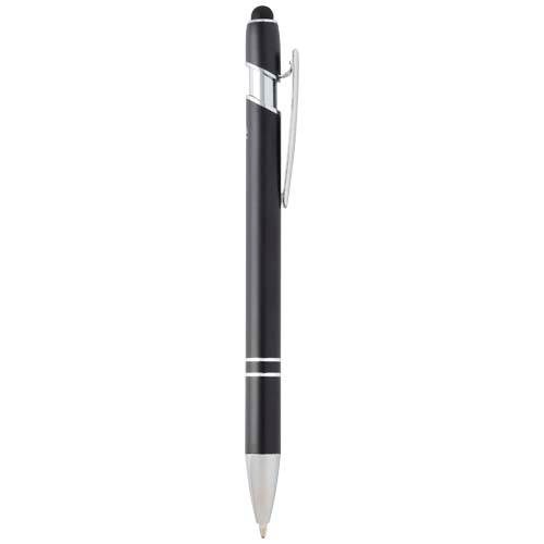 Obrázky: Hliník. guličkové pero černo/strieborné, stylus,MN, Obrázok 10
