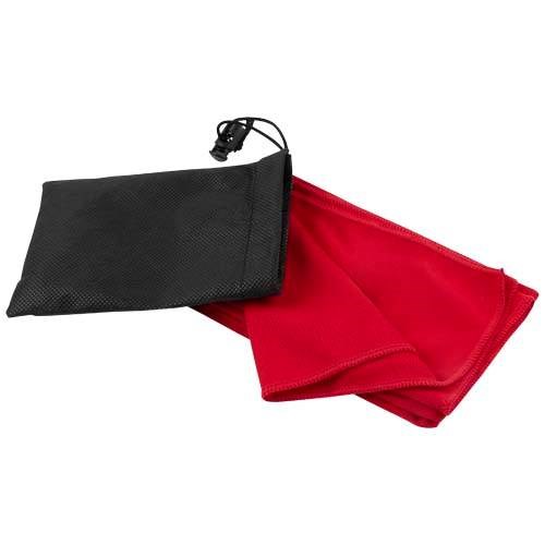Obrázky: RPET šport.uterák 30×80cm v netk. obale, červená