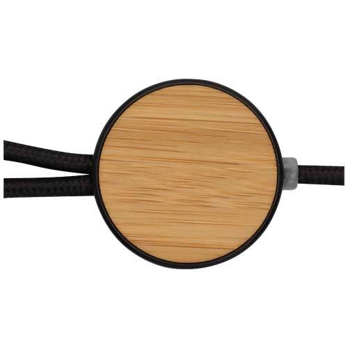 Obrázky: Čierny rýchlonabíjací 27W kábel 5v1, 150 cm,bambus, Obrázok 8