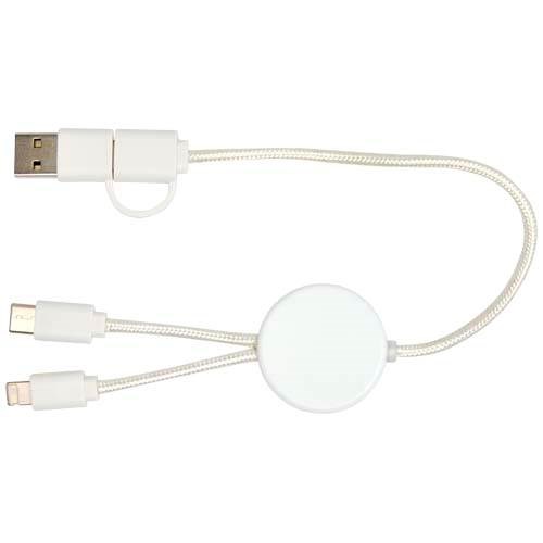 Obrázky: Biely rýchlonabíjací 27W kábel 5v1, 30 cm, plast, Obrázok 2