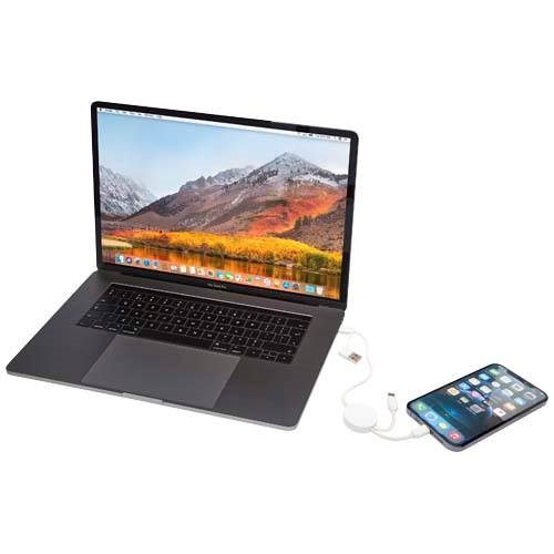 Obrázky: Biely rýchlonabíjací 27W kábel 5v1, 30 cm, plast, Obrázok 5