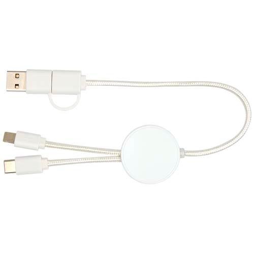 Obrázky: Biely rýchlonabíjací 27W kábel 5v1, 30 cm, plast, Obrázok 6