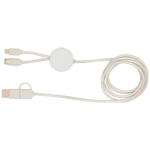 Obrázky: Biely rýchlonabíjací 27W kábel 5v1, 150 cm, plast, Obrázok 2