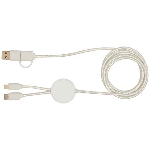 Obrázky: Biely rýchlonabíjací 27W kábel 5v1, 150 cm, plast, Obrázok 6