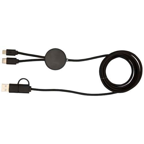 Obrázky: Čierny rýchlonabíjací 27W kábel 5v1, 150 cm, plast, Obrázok 2
