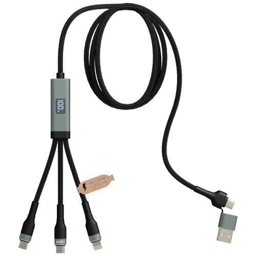 Obrázky: 100W ultra rýchly nabíjací kábel SCX 5v1 z rPET, Obrázok 3