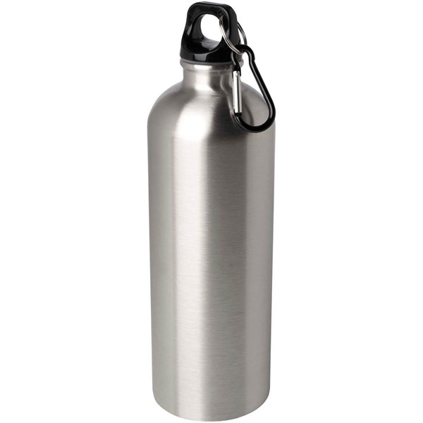 Obrázky: Nerezová  fľaša 750ml s karabínou, strieborná