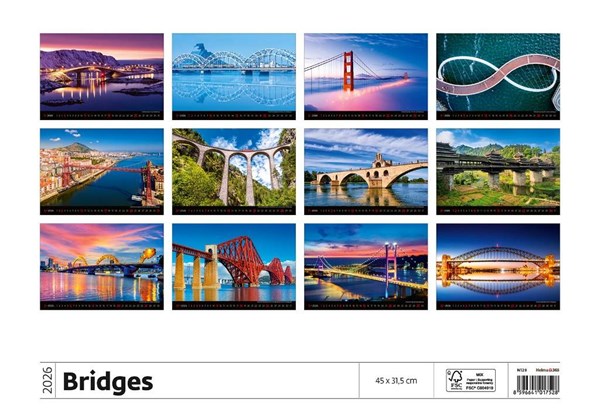 Obrázky: BRIDGES, nástenný kalendár 450x315 mm, Obrázok 15