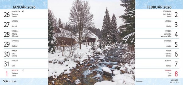 Obrázky: POÉZIA SLOVENSKA, stolový  štrnásťdenný kalendár, 297x138 mm, Obrázok 2