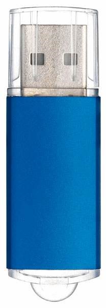 Obrázky: Plastový USB flash disk 4GB, modrý, Obrázok 2
