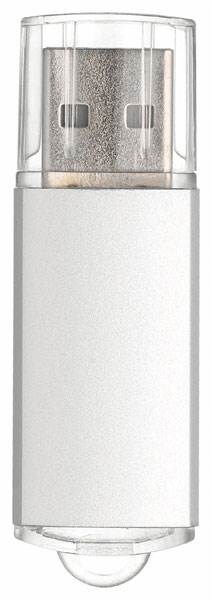 Obrázky: Plastový USB flash disk 64GB, strieborný