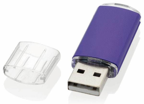 Obrázky: Plastový USB flash disk 16GB, fialový, Obrázok 2