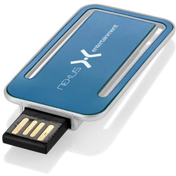 Obrázky: USB kľúč ako záložka 2 GB, modrá, Obrázok 3
