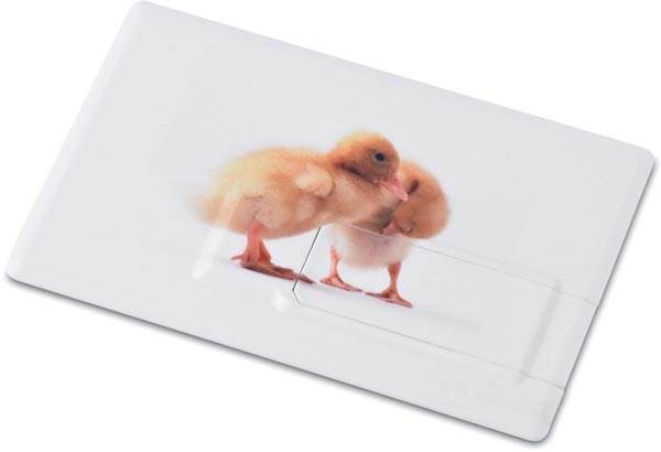 Obrázky: USB kľúč Memorama tvar kredit. karty 8 GB, biela, Obrázok 2