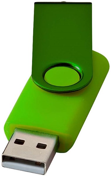 Obrázky: Twister metal zelený USB flash disk,64GB