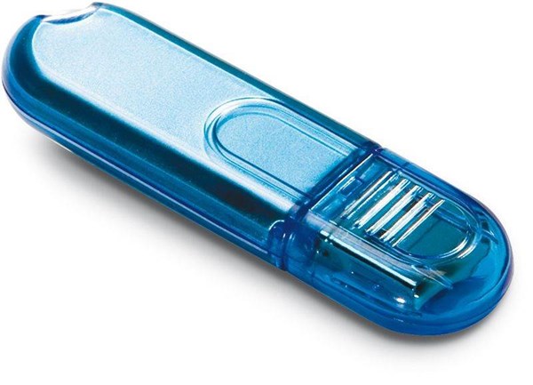 Obrázky: Infotech mini USB flash disk modrý 1GB, Obrázok 2