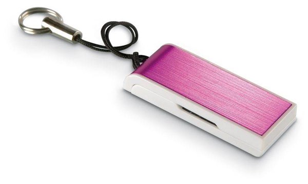 Obrázky: Datamin ružový vysúvací USB disk s pútkom 32GB, Obrázok 2