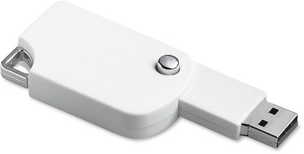 Obrázky: Popmemo biely vysúvací USB flash disk 2 GB, Obrázok 2
