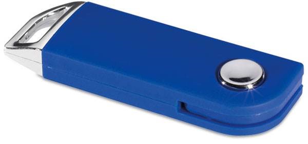 Obrázky: Slimpopmemo modrý vysúvací USB flash disk 64 GB