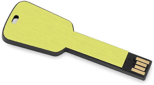 Obrázky: Keyflash limetk. hliník.flash disk tvar kľúča 16GB, Obrázok 2