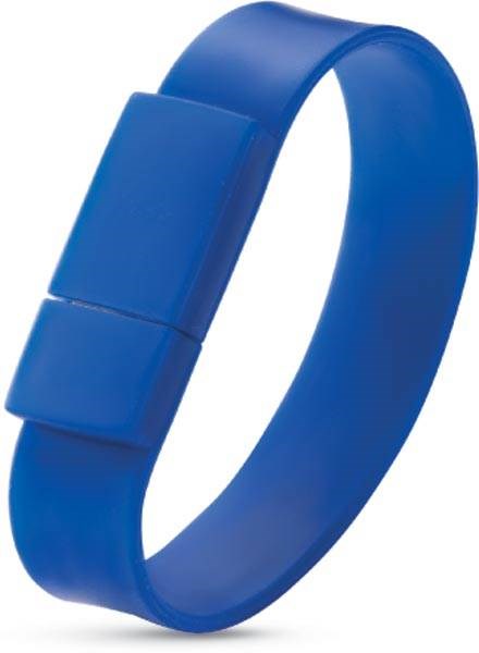Obrázky: Wristflash USB disk modrý náramok 16GB, Obrázok 2