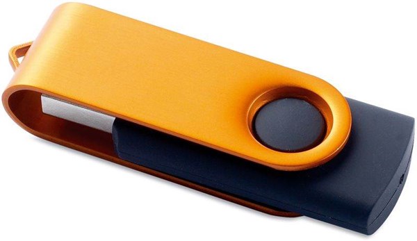 Obrázky: USB kľúč Rotodrive rotačný 16 GB, oranžová, Obrázok 2