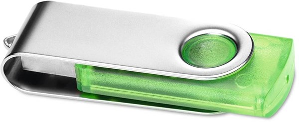 Obrázky: Transtech zeleno-strieborný USB disk 4 GB, Obrázok 2