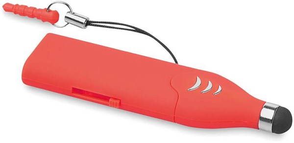 Obrázky: OTG Touch USB flash disk 2 GB so stylusom,červený, Obrázok 2