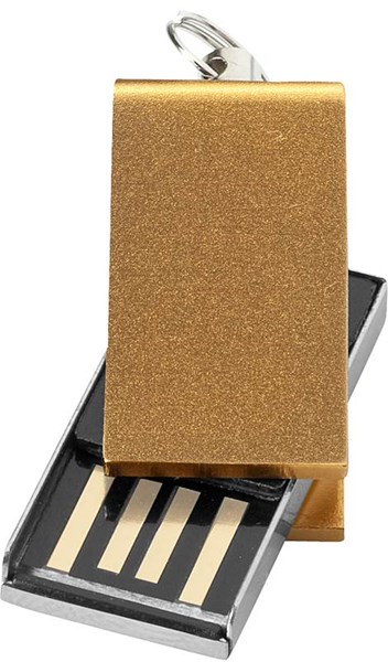 Obrázky: Zlatý malý hliníkový USB flash disk 1GB, Obrázok 2