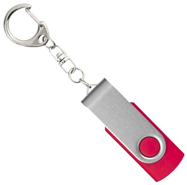 Obrázky: Twister str.-ružový USB flash disk,prívesok,64GB