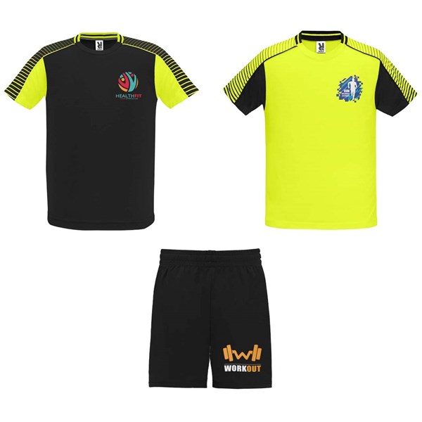 Obrázky: Sport. sada 2 dresov+šortiek,fluor.žlto-čierna M, Obrázok 6