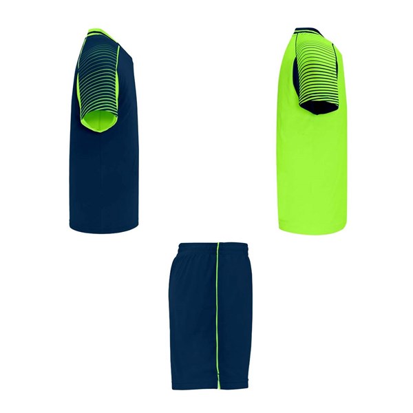Obrázky: Sport. sada 2 dresov+šortiek,fluor.zeleno-modrá L, Obrázok 5