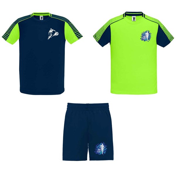 Obrázky: Sport. sada 2 dresov+šortiek,fluor.zeleno-modrá L, Obrázok 6