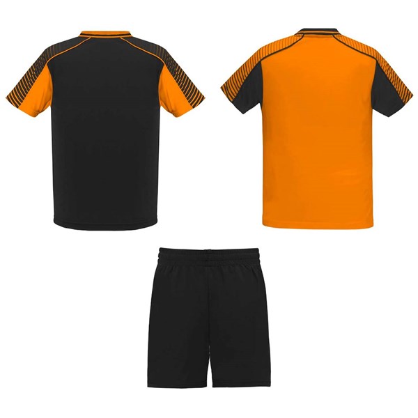Obrázky: Detská sada 2 dresov a šortiek, oranž.-čierna 7/8, Obrázok 2