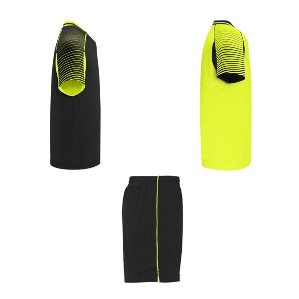 Obrázky: Detská sada 2 dresy+šortky,fluor.žlto-čierna 11/12, Obrázok 5