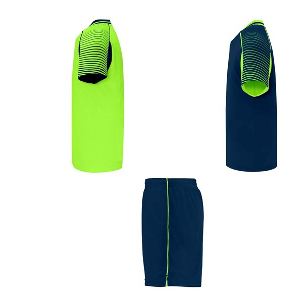 Obrázky: Detská sada 2 dresy+šortky,fluor.zeleno-modrá 7/8, Obrázok 4