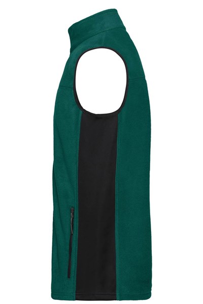 Obrázky: Mikroflísová vesta so softshellom, zelená 6XL, Obrázok 3
