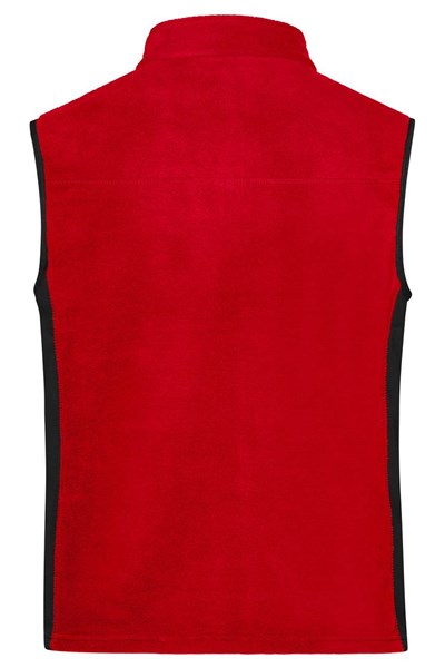 Obrázky: Mikroflísová vesta so softshellom,červená 6XL, Obrázok 4
