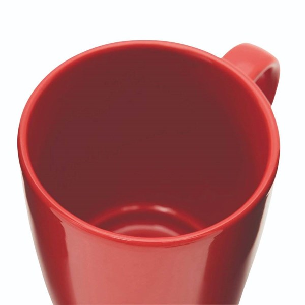 Obrázky: Červený keramický hrnček 350ml s viečom, Obrázok 5