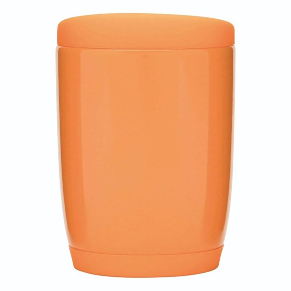 Obrázky: Oranžový keramický hrnček 350ml s viečom, Obrázok 2