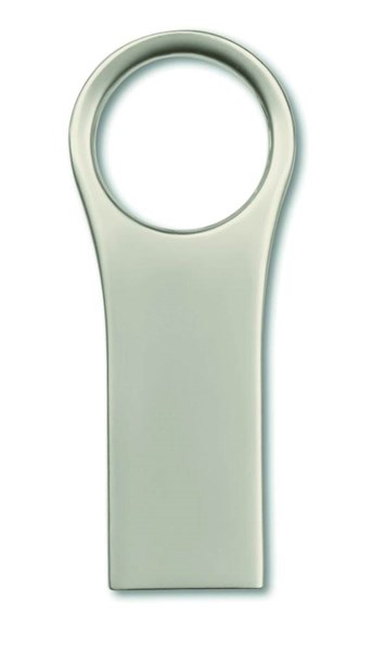 Obrázky: Malý hliníkový USB flash disk s gul. otvorom, 64GB