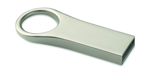 Obrázky: Malý hliníkový USB flash disk s gul. otvorom, 64GB, Obrázok 2