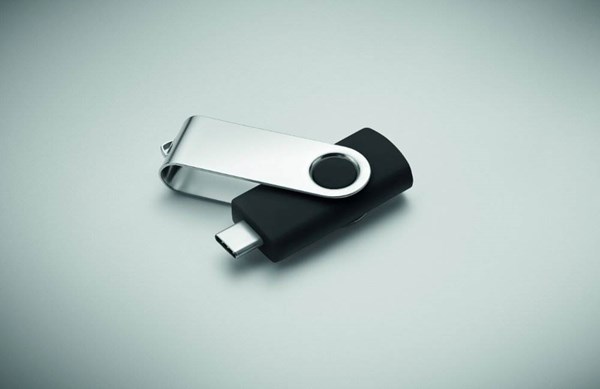 Obrázky: USB flash disk Twister 3.0, typ-C 16GB čierny, Obrázok 4